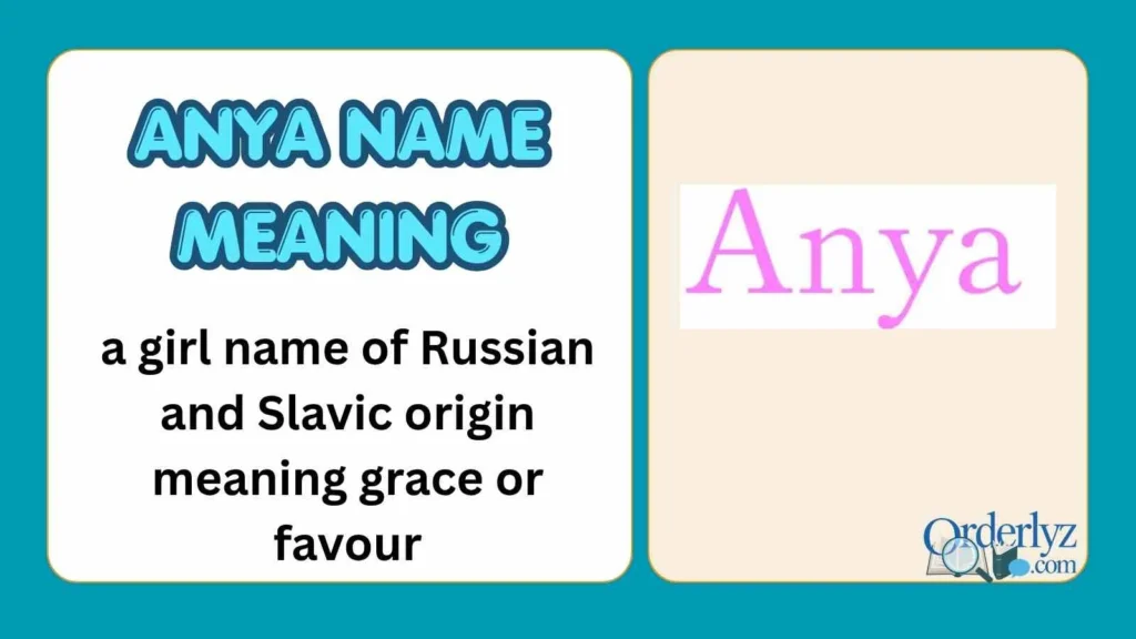 Anya Name Meaning