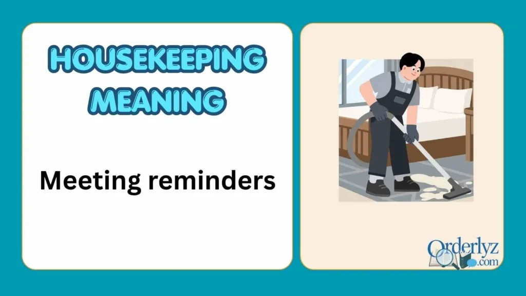 Housekeeping Meaning